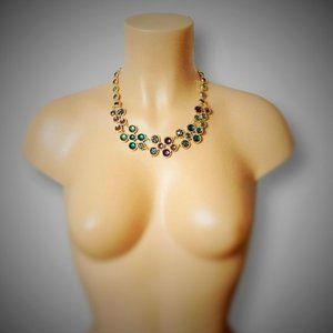 NAPIER MULTI-COLOR CRYSTAL NECKLACE NEW